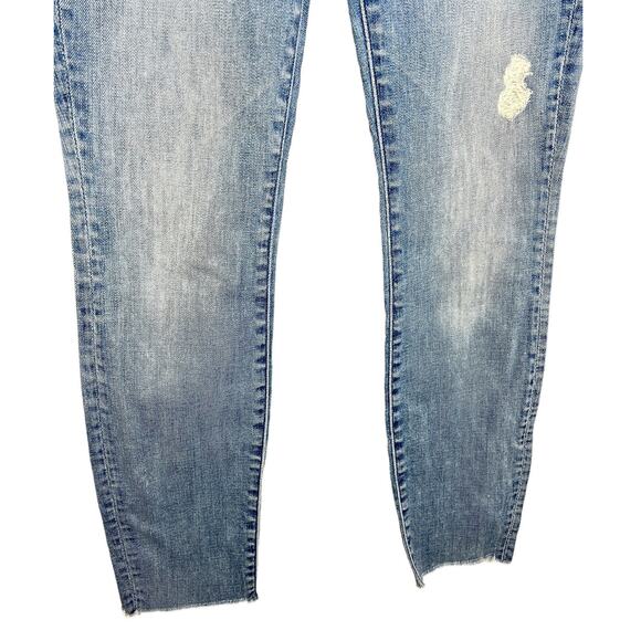 MOTHER Jeans The Stunner Ankle Fray in Gaffiti Girl SZ 24 Grunge Emo Ripped - Picture 6 of 13